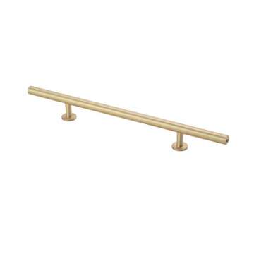 Lew's Hardware [31-114 Solid Brass Cabinet Pull Handle - Round Bar Series - Brushed Brass - (10-1/2"...