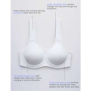 Max Control Underwire Sports Bra for Active Women