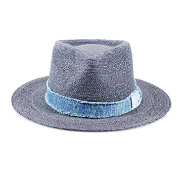 Summer Raffia Straw Fedora Hat UV Protection Stylish Design