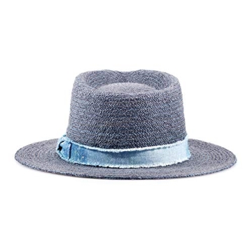 Summer Raffia Straw Fedora Hat UV Protection Stylish Design