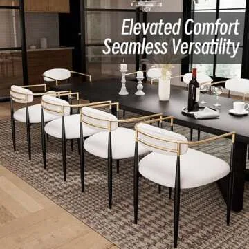 Morden Fort Modern Dining Chairs Set of 6 for Elegant Dining