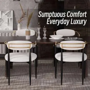 Morden Fort Modern Dining Chairs Set of 6 for Elegant Dining