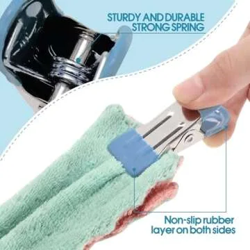 Clothes Pins Heavy Duty 30 Pack - 2.17 Inch Metal Chip Clips, Clothespins for Photo Drying Clothesli...