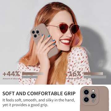 bicol for iPhone 15 Pro Case with Screen Protector,Enhanced Camera Lens Protection,Soft Liquid Silic...