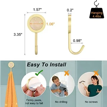 WarmHut 2 Pack Adhesive Hooks for Stylish Organization
