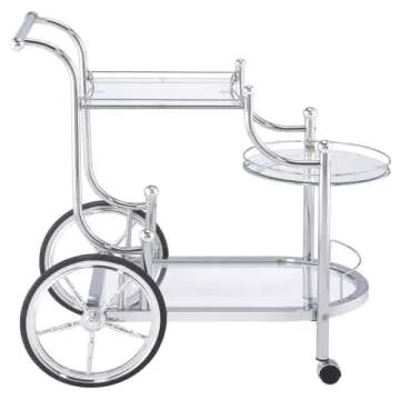 Chic Coaster Sarandon Serving Cart for Elegant Entertaining