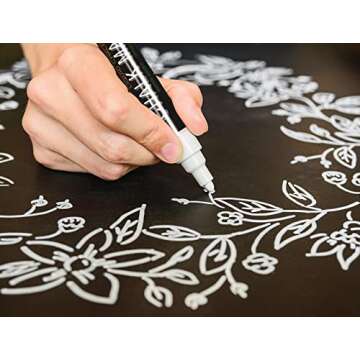 Better Office Products Magnetic A-Frame Chalkboard Sign, Extra Large 20" x 40", Standing Chalkboard Easel, with Chalk Marker + Chalk & Eraser, Sandwich Board Outdoor Sidewalk Sign,(Whitewash)