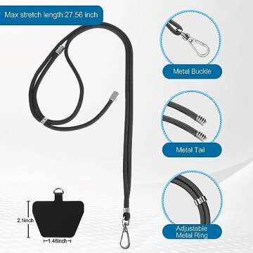 takyu Adjustable Phone Lanyard for Hands-Free Convenience