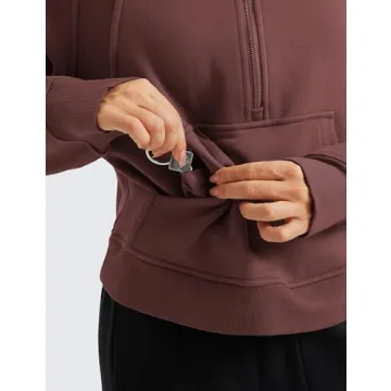CRZ YOGA Women's Cozy Half Zipper Sweatshirt