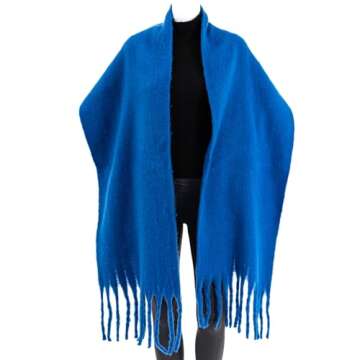 TUSHUSTY Winter Women Chunky Scarf Warm Blanket Big Thick Large Oversized Wrap Colorful Long Solid S...