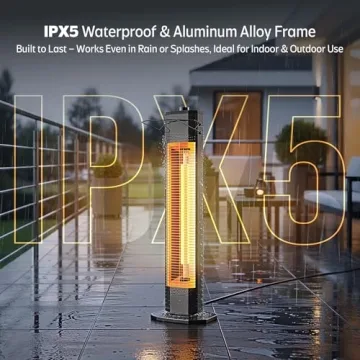34" Infrared Tower Heater - Instant Outdoor Warmth