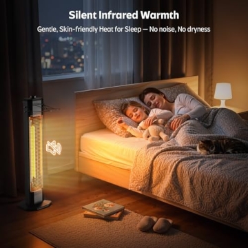 34" Infrared Tower Heater - Instant Outdoor Warmth