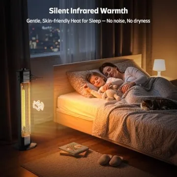 34" Infrared Tower Heater - Instant Outdoor Warmth