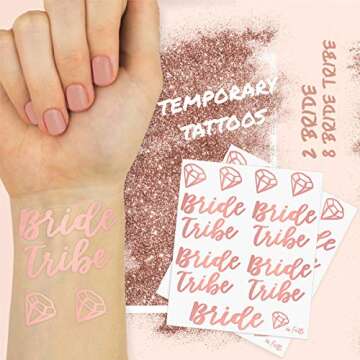 Bachelorette Party Rose Gold Glitter Decorations Kit