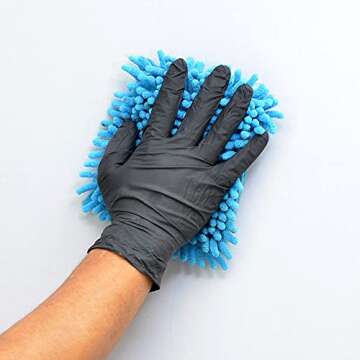 Dealmed Black Nitrile Medical Grade Exam Gloves for Tattoo Artists, Hospitals, Law Enforcement First Response | Disposable, Latex Free | Medium (1000 Count