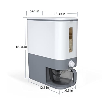 Inscape Data Rice Dispenser with Measuring Cup and Lid