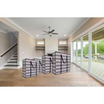 Heavy Duty Large Moving Bags, 90L Big Organizer Storage Bags With Durable Zipper, Water Resistant Totes, Carrying Bag, Camping Bag for Clothes, Bedding, Comforter, Pillow, Moving(Set of 4)