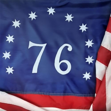 Made in USA Flags Co - 3x5 Bennington 1776 Flag - All Weather SolarMax Nylon 1766 American Flag with...