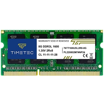 Timetec 8GB DDR3L / DDR3 1600MHz (DDR3L-1600) PC3L-12800 / PC3-12800(PC3L-12800S) Non-ECC Unbuffered...