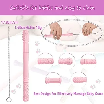 Soft Silicone Teething Tubes for Babies Dishwasher Safe