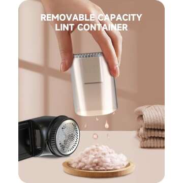 Fabric Shaver Lint Remover, Sweater Shaver to Remove Pilling, Lint Shaver with 2-Speed Power Adjustment, Fuzz Shaver for Clothes Balls-Battery Operated Black
