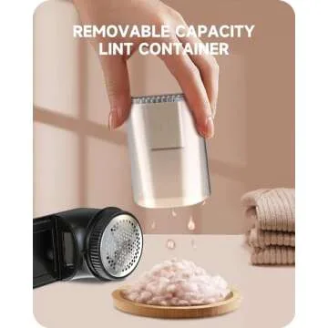 Fabric Shaver Lint Remover, Sweater Shaver to Remove Pilling, Lint Shaver with 2-Speed Power Adjustment, Fuzz Shaver for Clothes Balls-Battery Operated Black