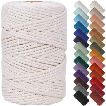 Eco-Friendly 100% Natural Cotton Macrame Cord 4mm