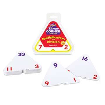 Three-Corner Multiplication and Division Flash Cards