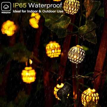 Enchanting Solar Moroccan String Lights for Outdoor Decor