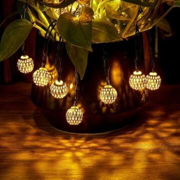 Enchanting Solar Moroccan String Lights for Outdoor Decor