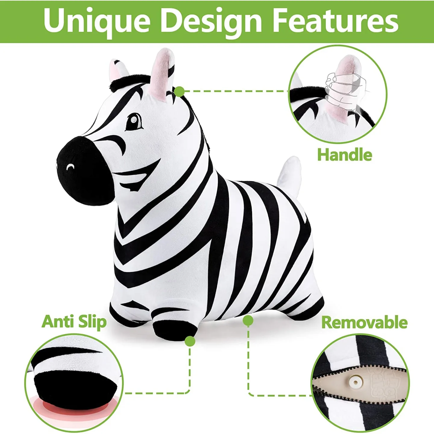 Bouncy Pals Zebra Hopper Toy for Toddlers