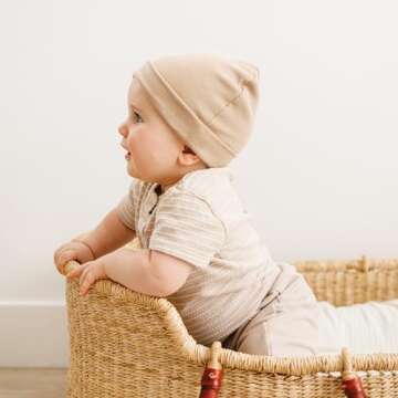 Konssy 6 Pack Baby Beanie Hats for Unisex, Toddler Beanies Baby Girl Boy Hat Warm Cap for Baby, Infa...