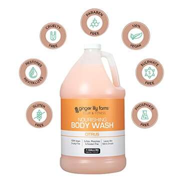 Ginger Lily Farms Nourishing Body Wash, Vegan & Cruelty-Free