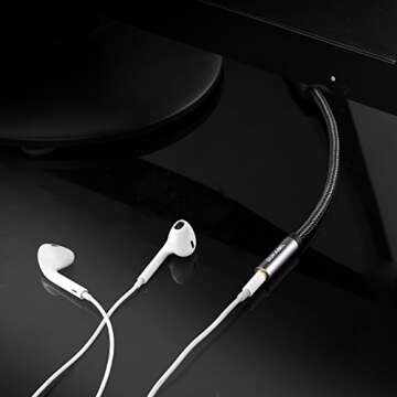 DUKABEL 3.5mm TRRS Headphone Extension Cable - 4ft Durable Audio