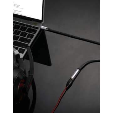 DUKABEL 3.5mm TRRS Headphone Extension Cable - 4ft Durable Audio