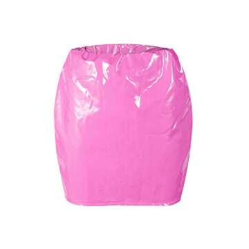 Springcmy Women Neon Leather Bodycon Mini Skirt Skirts Sexy Shiny Liquid Metallic Wet Look Latex Ski...