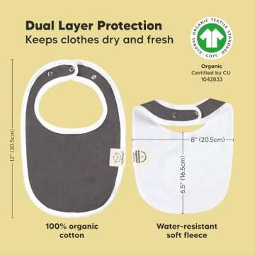 Stylish 8-Pack Organic Baby Bibs for Infants and Toddlers