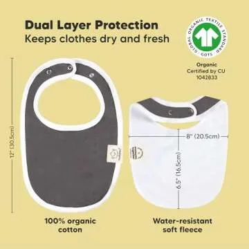 Stylish 8-Pack Organic Baby Bibs for Infants and Toddlers