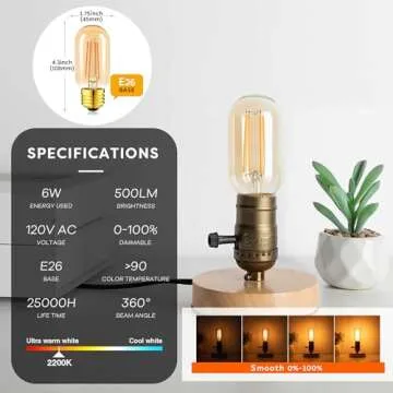 Sphoon Dimmable Tubular Amber LED Bulb - Pack of 2