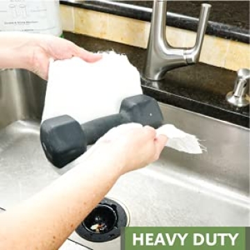 Reusable 100% Natural Rayon Towels - Pack of 2 Washable Kitchen Paper Towels - Lint free, Zero Waste, Recyclable, 2x20 Heavy Duty Organic Washable Rolls