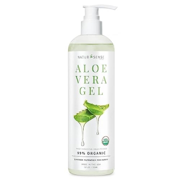 NTRSNS NaturSense Organic Aloe Vera Gel - Pure 99% Aloe for All Skin Types