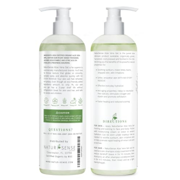 NTRSNS Organic Aloe Vera Gel - Pure Natural Healing Gel