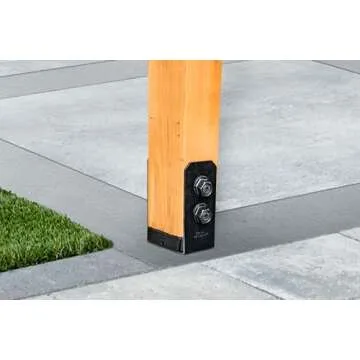 Simpson Strong-Tie Outdoor Accents DIY Pergola Hardware Kit, Galvanized Black Powder Coated Steel, with 8'x8' and 10'x10' Pergola Plans (No. APVPK44-D1)