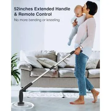 Leebein Electric Spin Scrubber, 2024 New Electric Scrubber with 4 Adjustable Angles and 8 Brush Head...