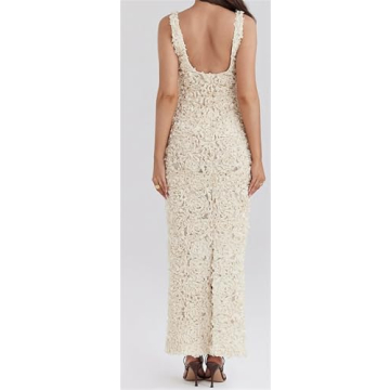 Stylish Qikaka Sleeveless Deep V Neck Bodycon Dress