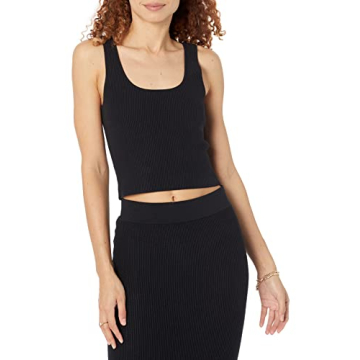 The Drop Women's FEMI Scoop Neck Ribbed Cropped Tank - Stylish and Sustainable