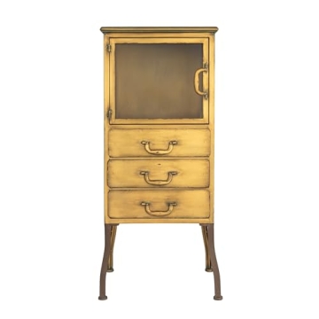 Sleek Gold Metal Cabinet with 3 Drawers by Creative Co-Op