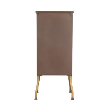 Sleek Gold Metal Cabinet with 3 Drawers by Creative Co-Op