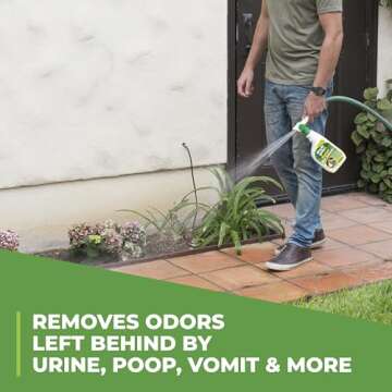 Simple Green Outdoor Odor Eliminator for Pets, Dogs, 1 gallon Refill - Ideal for Artificial Lawns & Patio, Milky White