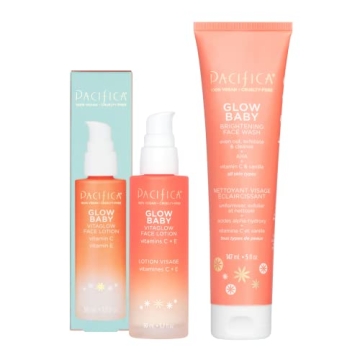 Pacifica Beauty Glow Baby VitaGlow Face Lotion and Brightening Face Wash Set, Skincare, Vitamin C an...